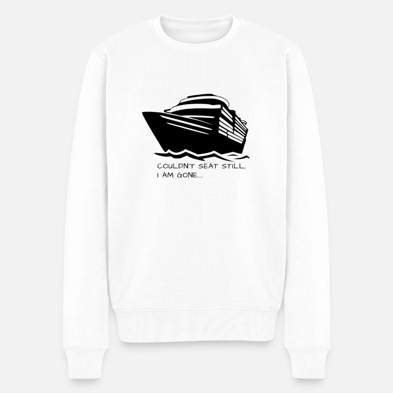 KREUZFAHRT I am gone - Männer Premium Bio Pullover - Weiß