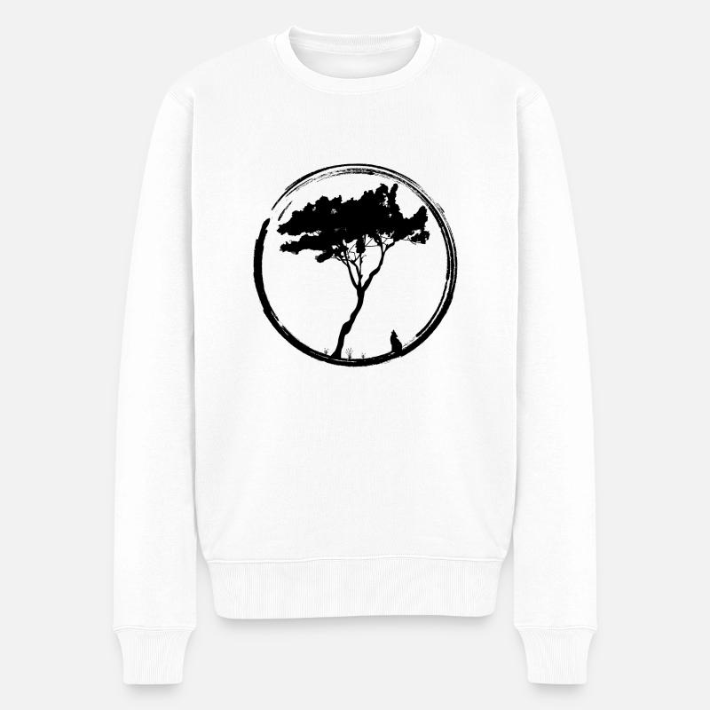 Fuchsbaum - Männer Premium Bio Pullover - Weiß