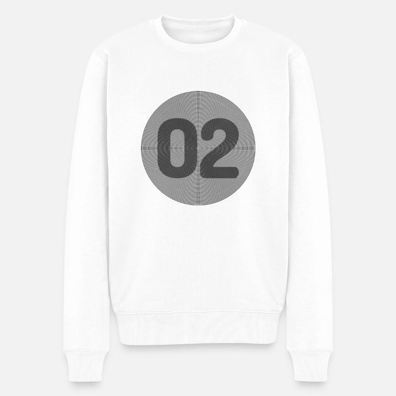 02 - Männer Premium Bio Pullover - Weiß