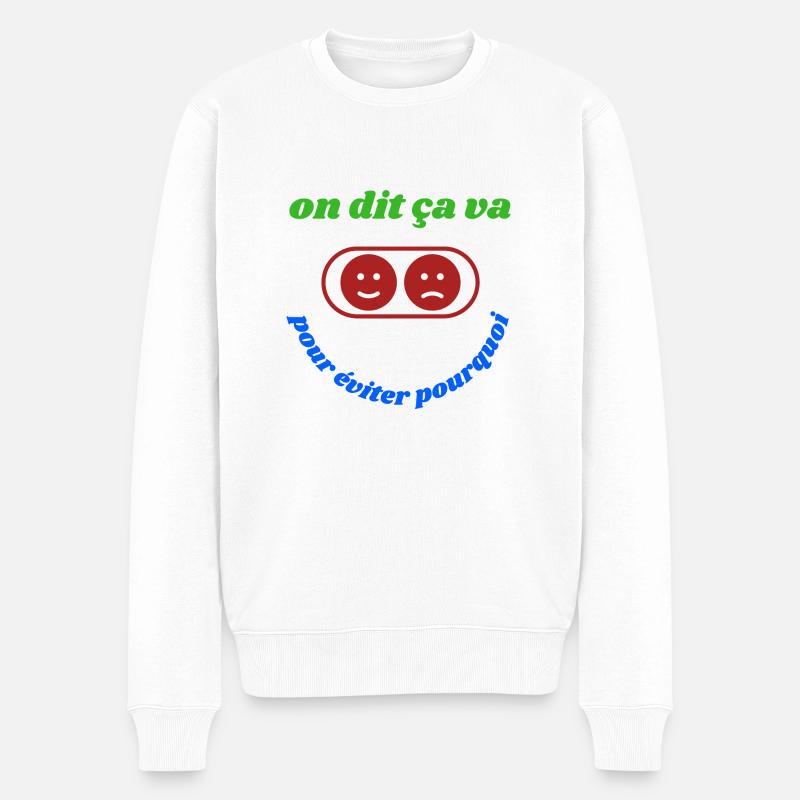 on dit ça va - Pull Premium bio Homme - blanc