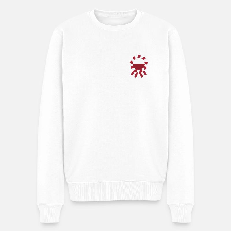 Symbol der Solidarität mit Polen - Männer Premium Bio Pullover - Weiß