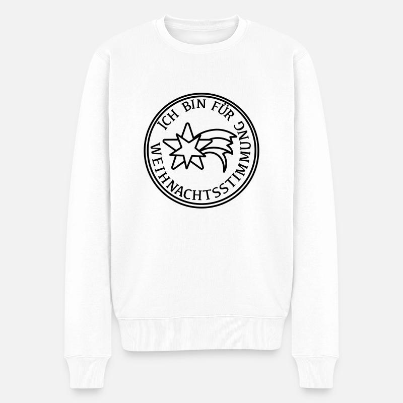 Weihnachtsstimmung - Männer Premium Bio Pullover - Weiß