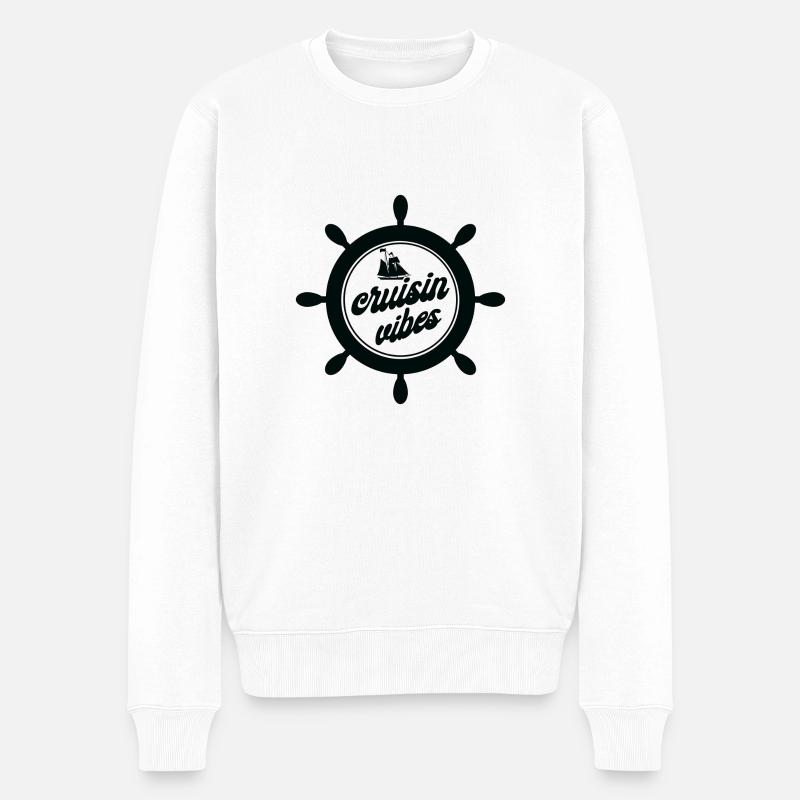 Vibrations de croisière - Pull Premium bio Homme - blanc