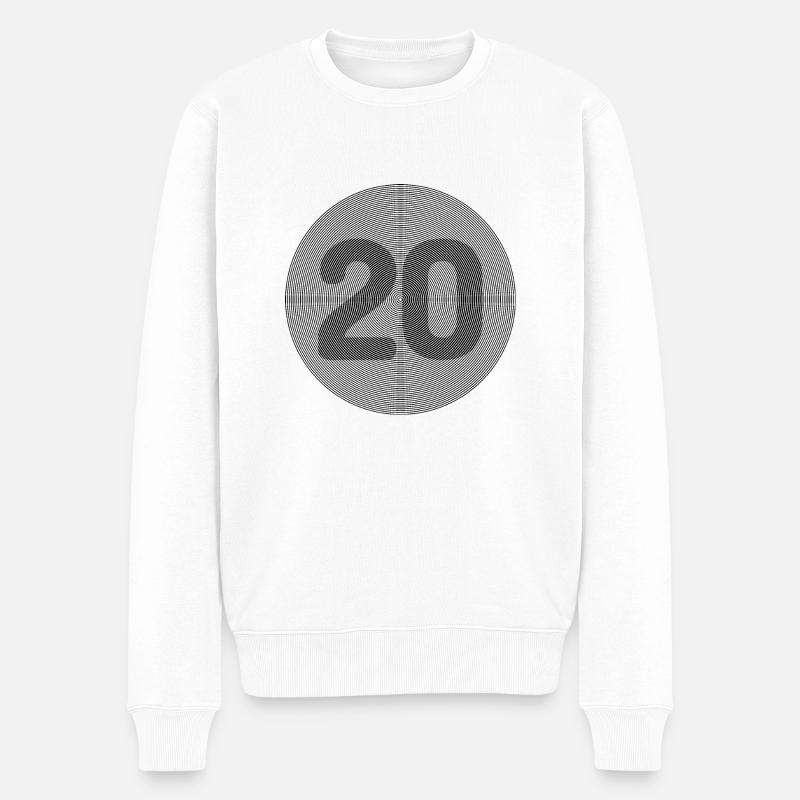 20 - Männer Premium Bio Pullover - Weiß