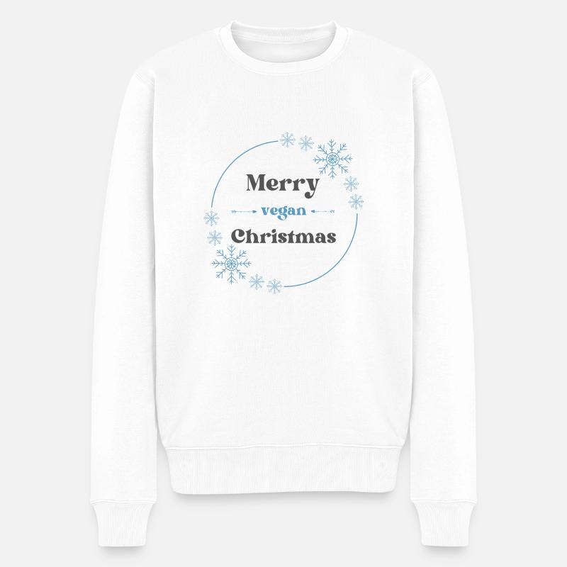 Joyeux Noël végétalien - Pull Premium bio Homme - blanc