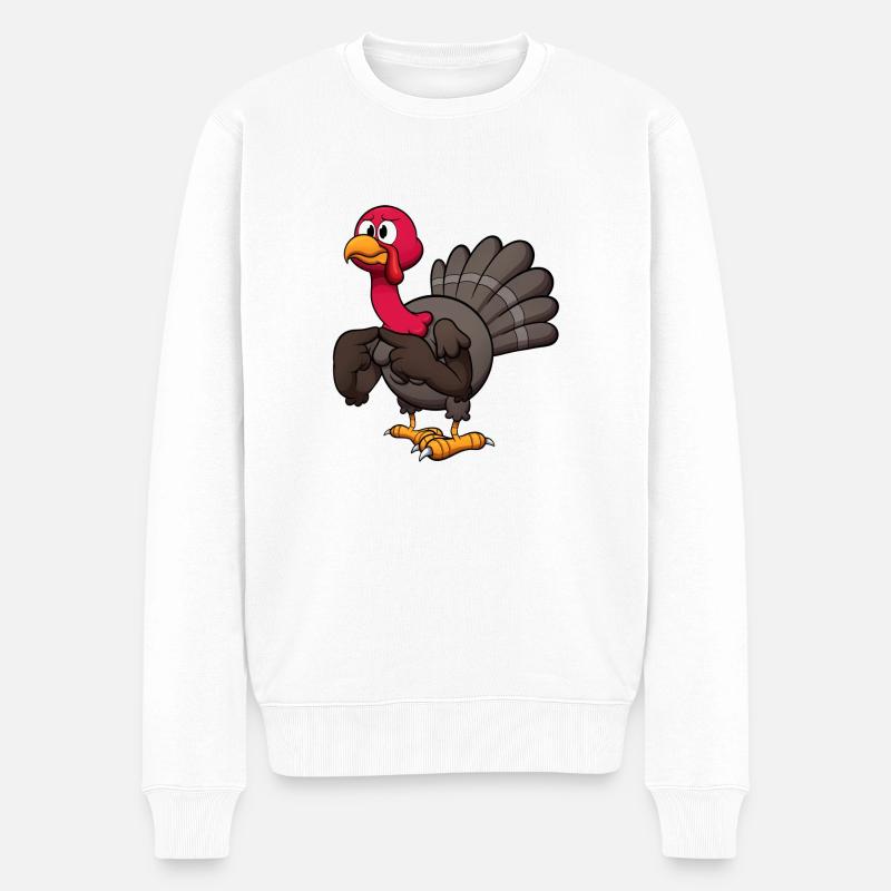 Entzückende Türkei - Männer Premium Bio Pullover - Weiß
