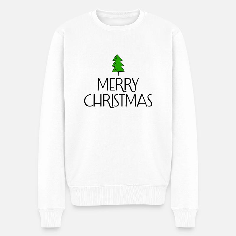 Weihnachten - Männer Premium Bio Pullover - Weiß