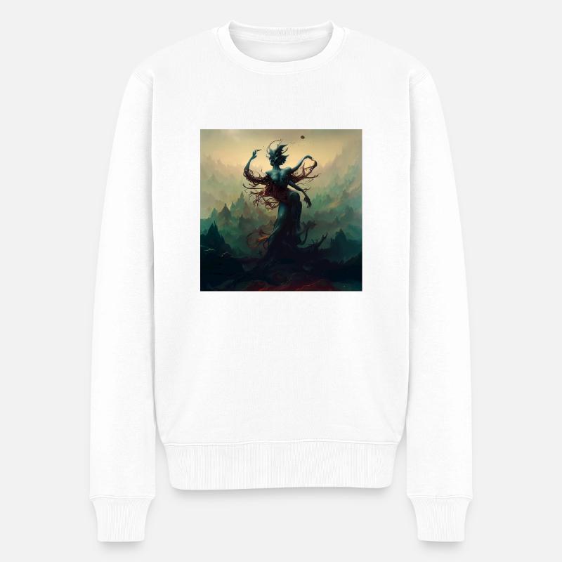 ARTWORK SPIRITUAL _07 - Männer Premium Bio Pullover - Weiß