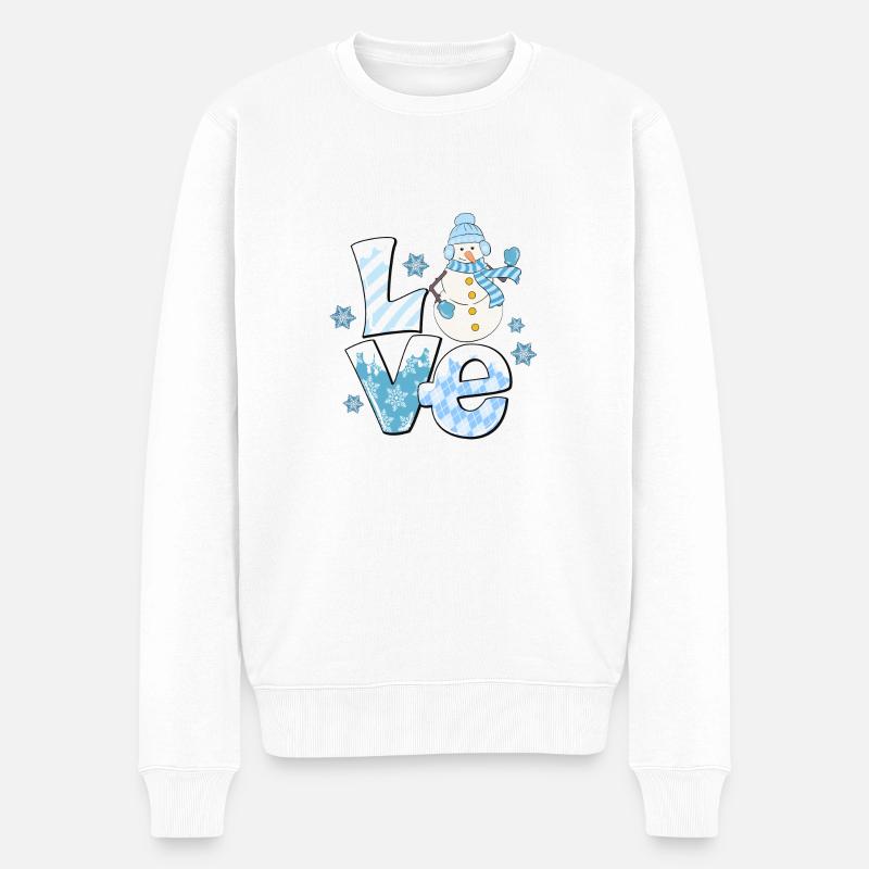 Amour - Pull Premium bio Homme - blanc