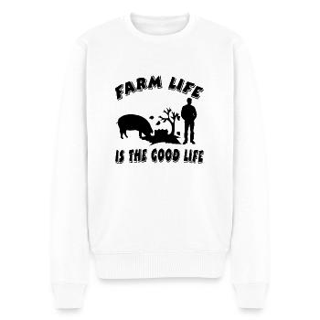 Farm - Men's Premium Organic Jumper - white - Front - Thijin (182cm)