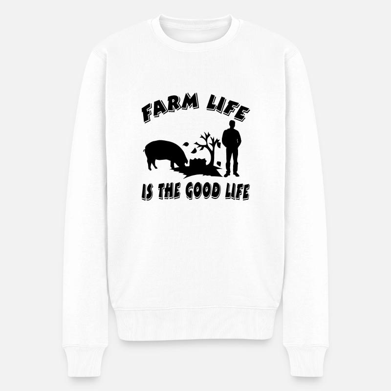 Ferme - Pull Premium bio Homme - blanc
