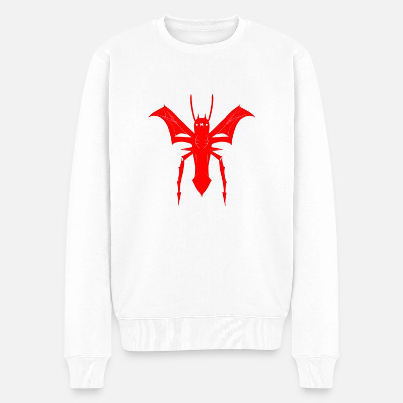 Fliegende Spinne - Männer Premium Bio Pullover - Weiß