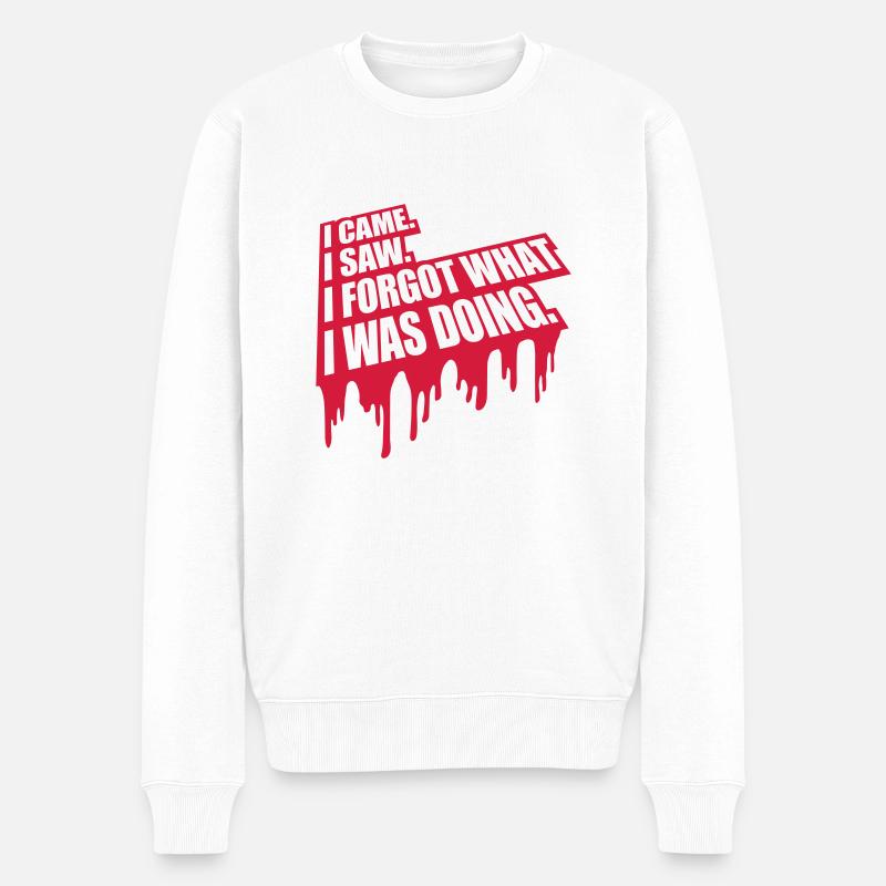 Je suis venu voir oublier - Pull Premium bio Homme - blanc