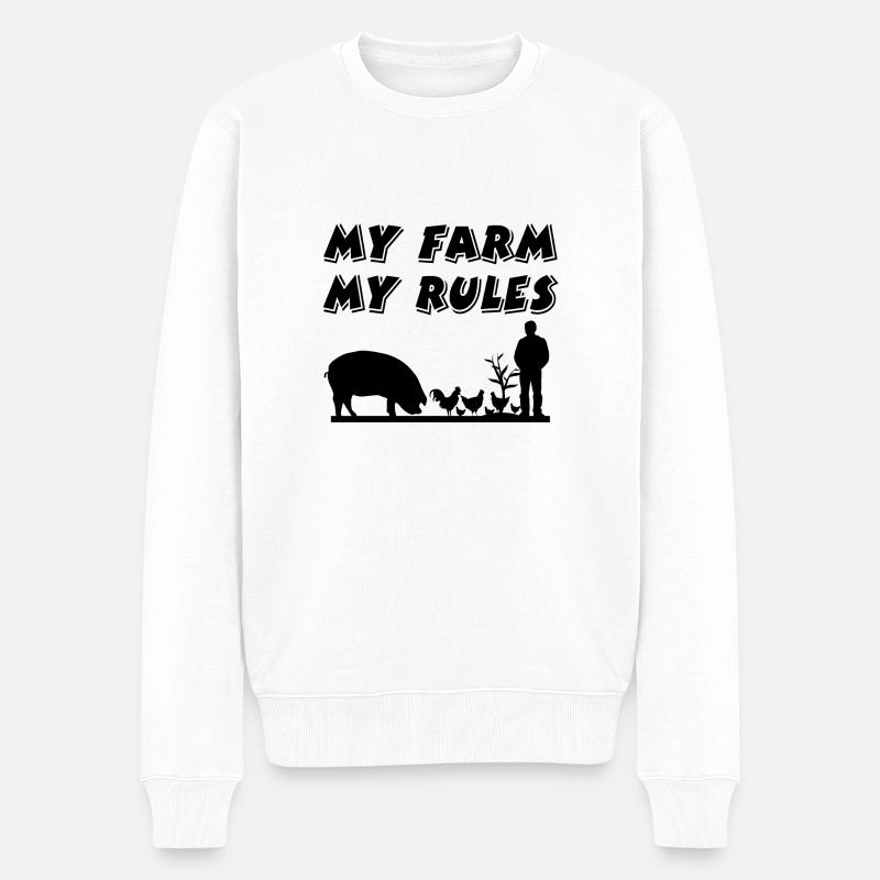 Ferme - Pull Premium bio Homme - blanc