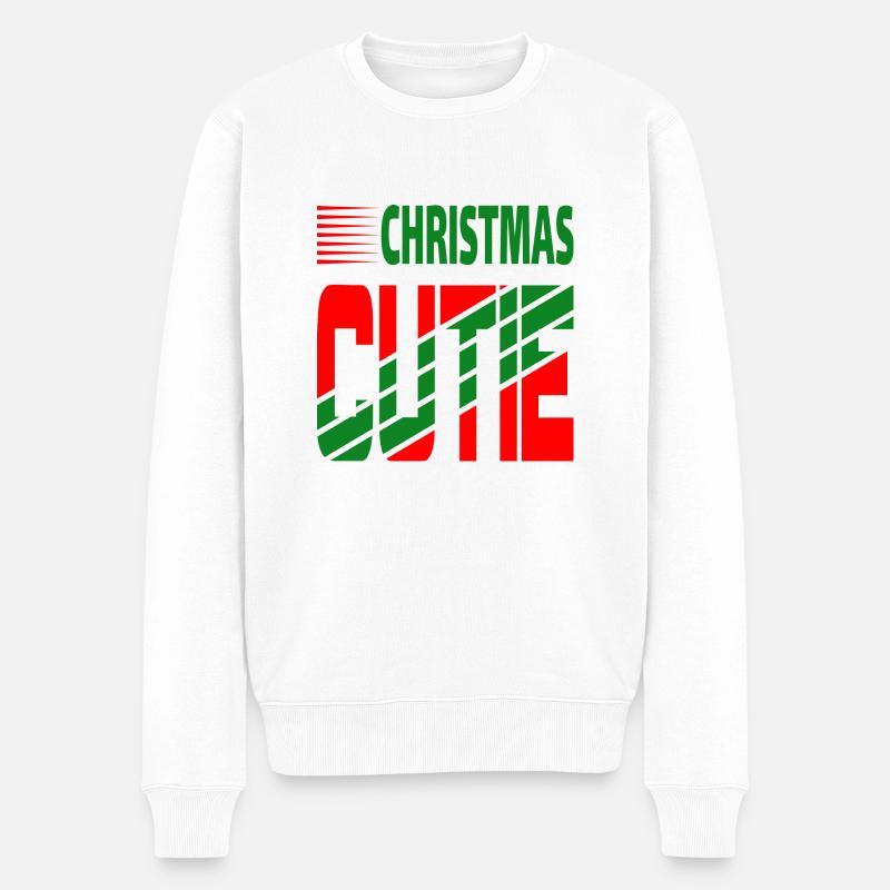 Christmas Cutie - Männer Premium Bio Pullover - Weiß