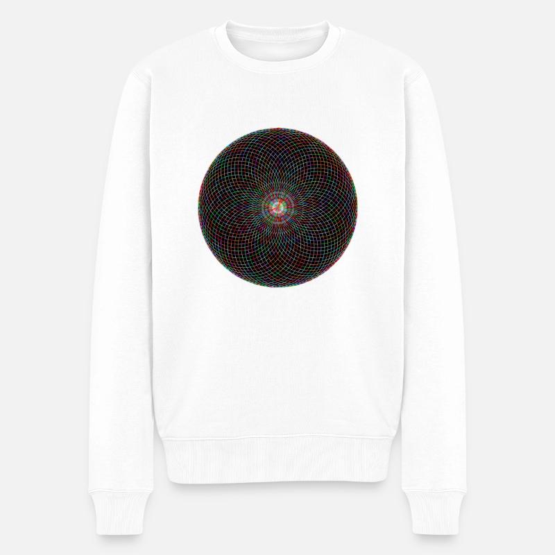 Muster - Männer Premium Bio Pullover - Weiß