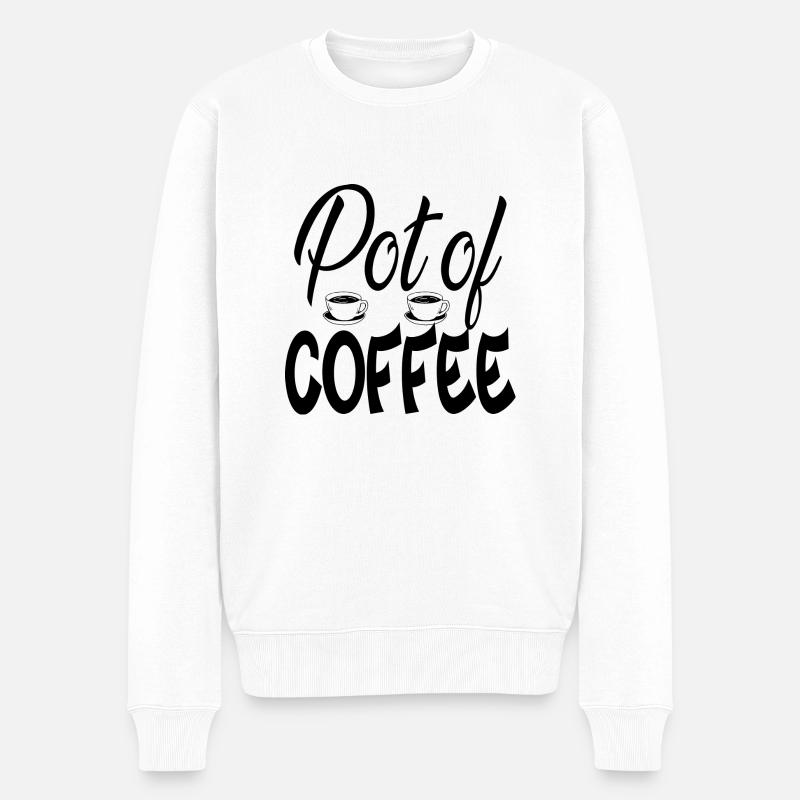 Pot de café - Pull Premium bio Homme - blanc