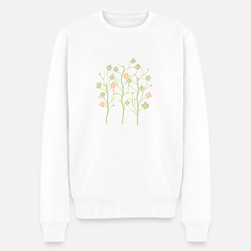 Fleur - Pull Premium bio Homme - blanc