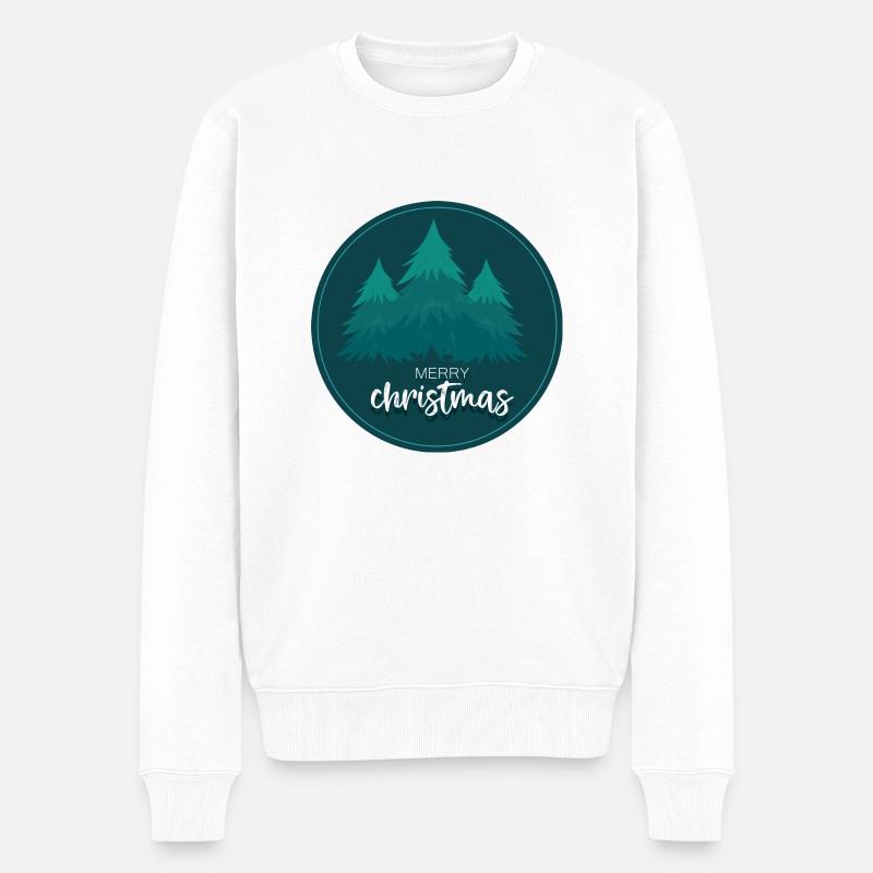 merry Christmas 14 - Männer Premium Bio Pullover - Weiß