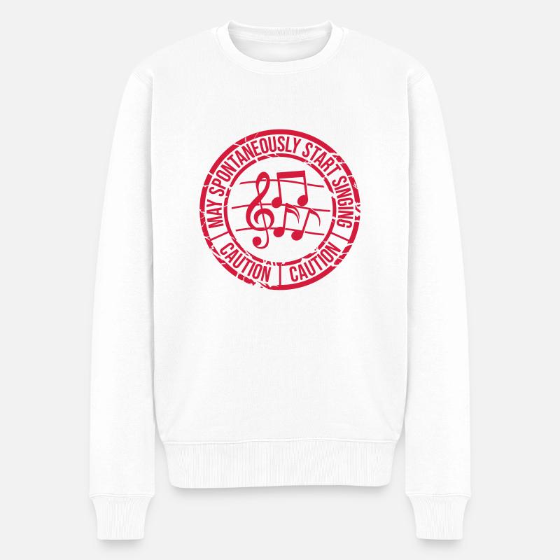peut spontanément commencer à chanter - Pull Premium bio Homme - blanc