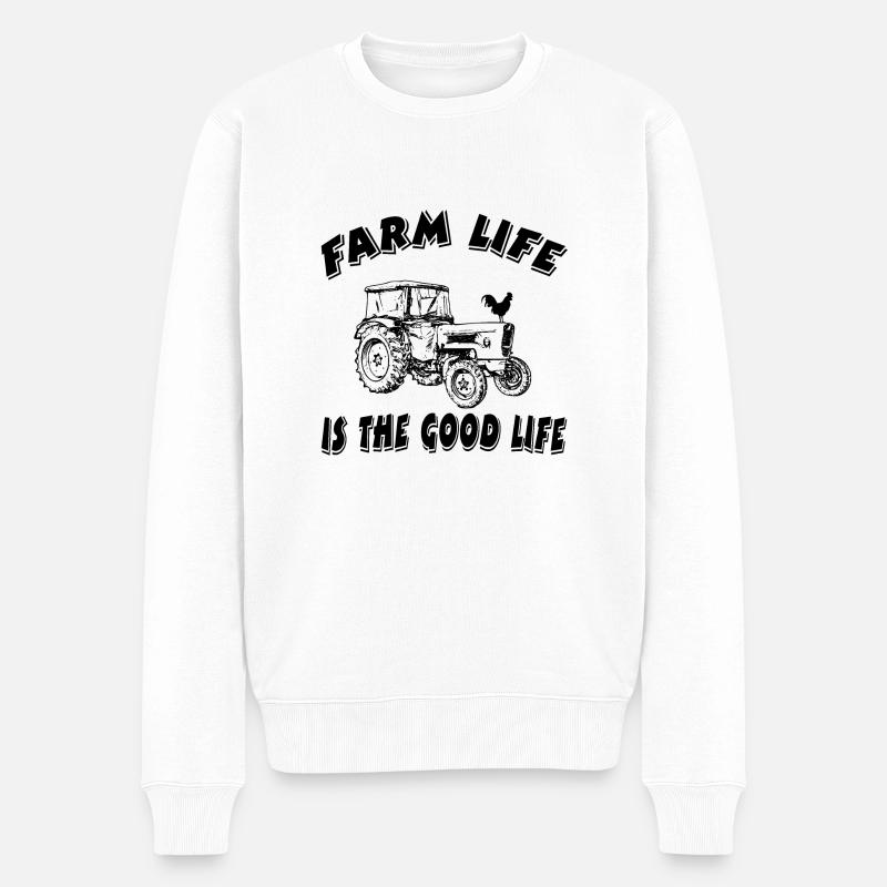 Ferme - Pull Premium bio Homme - blanc