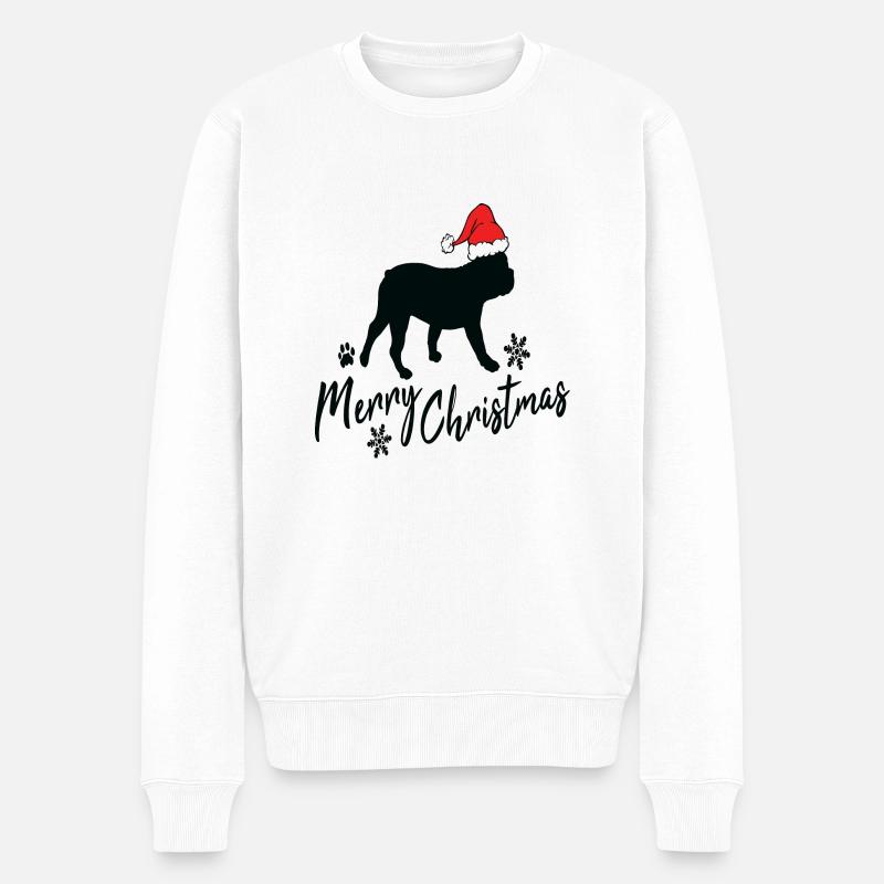 Joyeux Noël Frenchie - Pull Premium bio Homme - blanc
