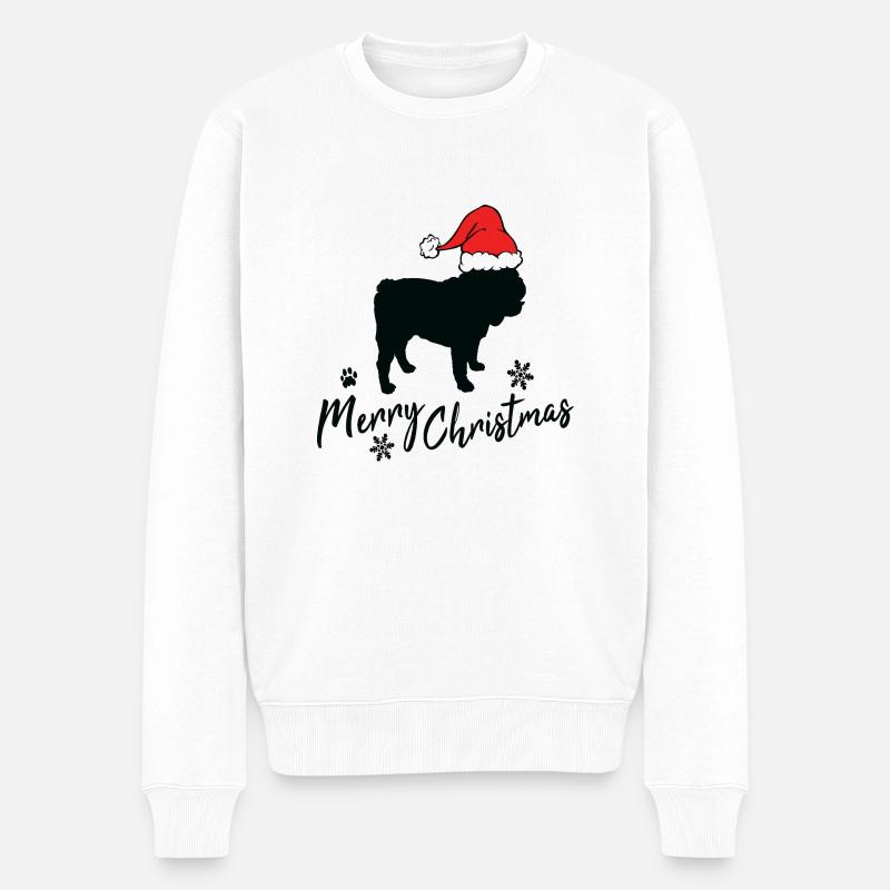 Joyeux Noël deutsch Bulldog - Pull Premium bio Homme - blanc