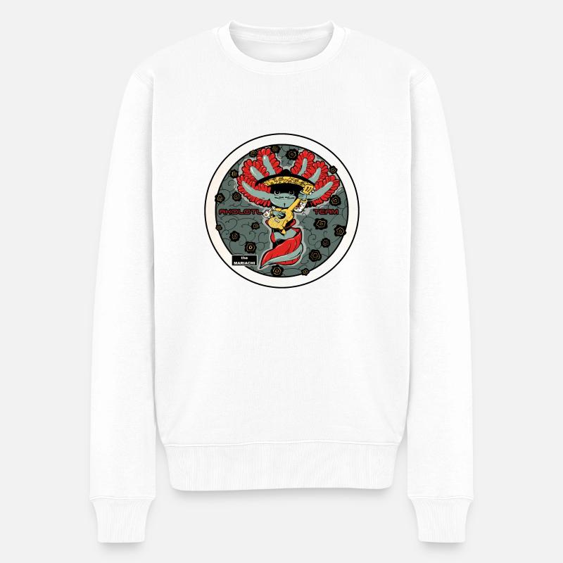 Axolotl mariachi - Pull Premium bio Homme - blanc