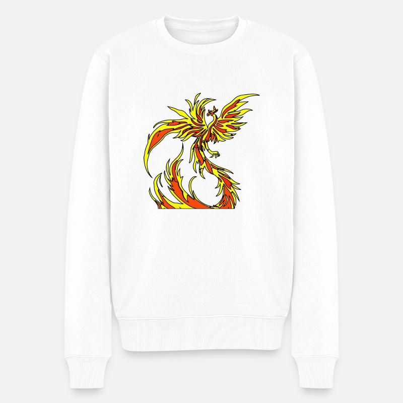 Illustration d’un phénix, style vectoriel - Pull Premium bio Homme - blanc