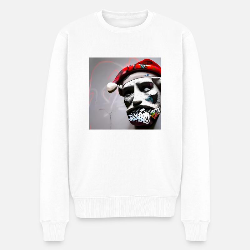 Moderne Kunst - Männer Premium Bio Pullover - Weiß