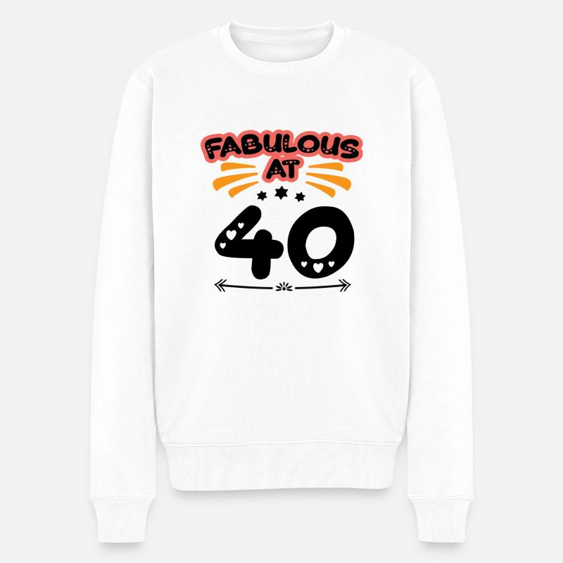 Fabuleux à 40 ans - Pull Premium bio Homme - blanc