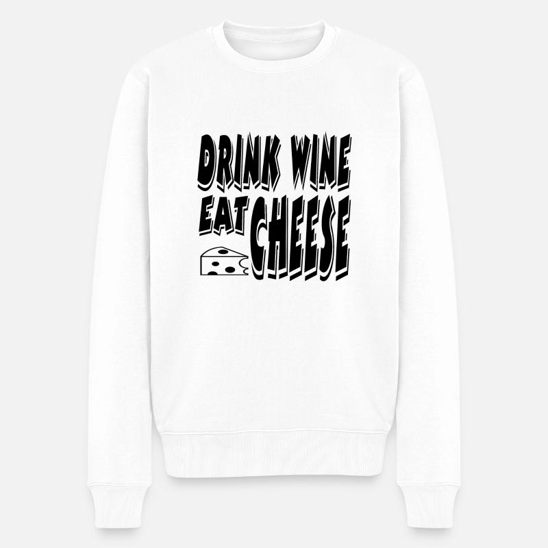 Wein - Männer Premium Bio Pullover - Weiß