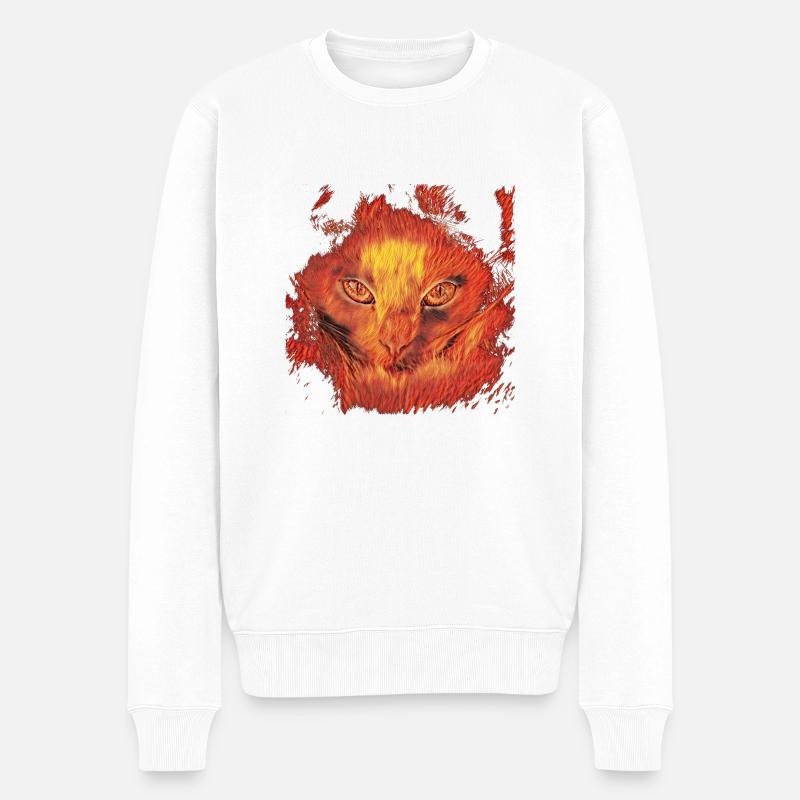 BAKENEKO (2) - Männer Premium Bio Pullover - Weiß