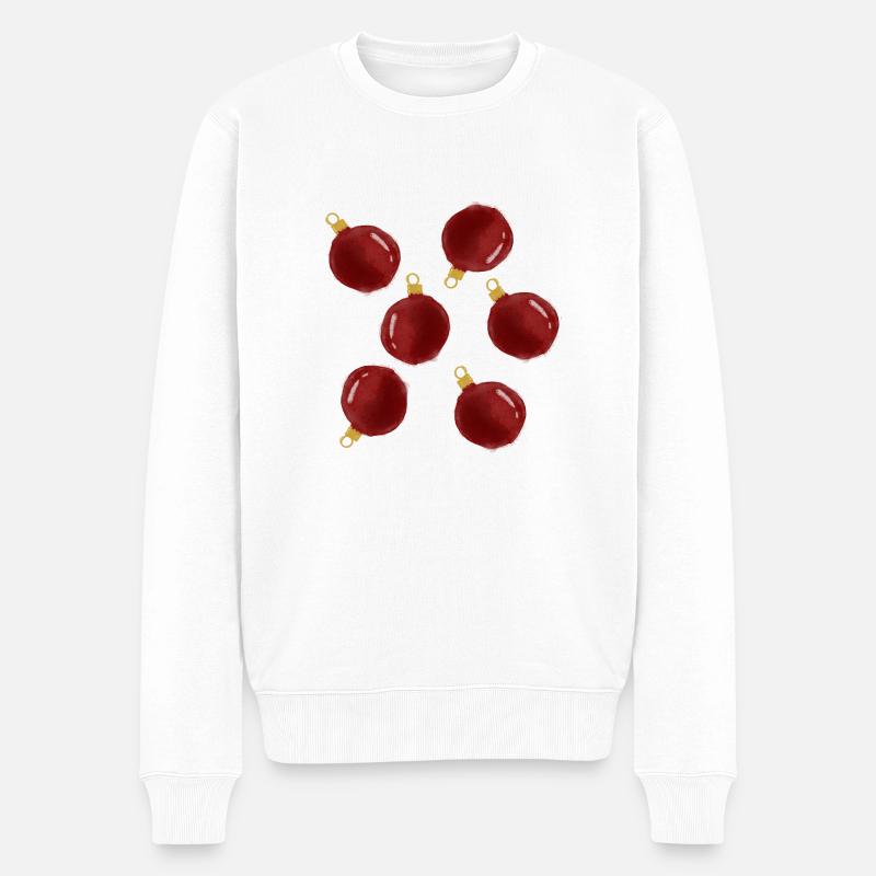 Boules d’arbre de Noël. - Pull Premium bio Homme - blanc
