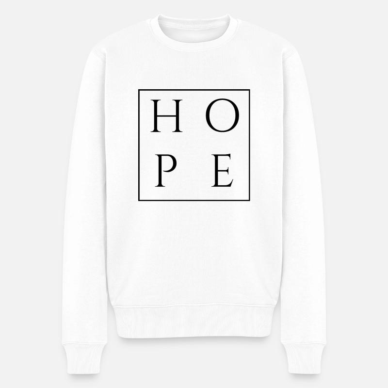 Hope blk - Pull Premium bio Homme - blanc