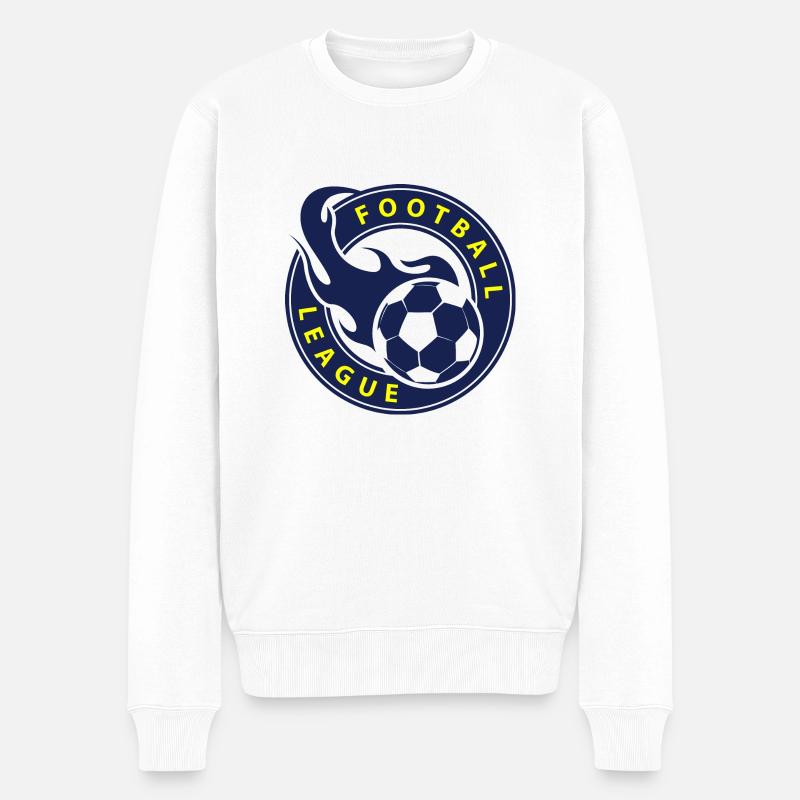 Fußball Soccer - Männer Premium Bio Pullover - Weiß