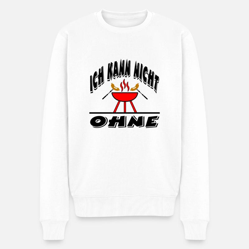 Grillen - Männer Premium Bio Pullover - Weiß
