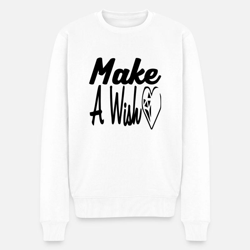 Faites un vœu - Pull Premium bio Homme - blanc