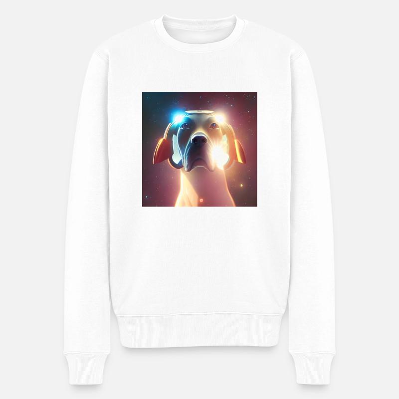 The Universe Dog - Männer Premium Bio Pullover - Weiß