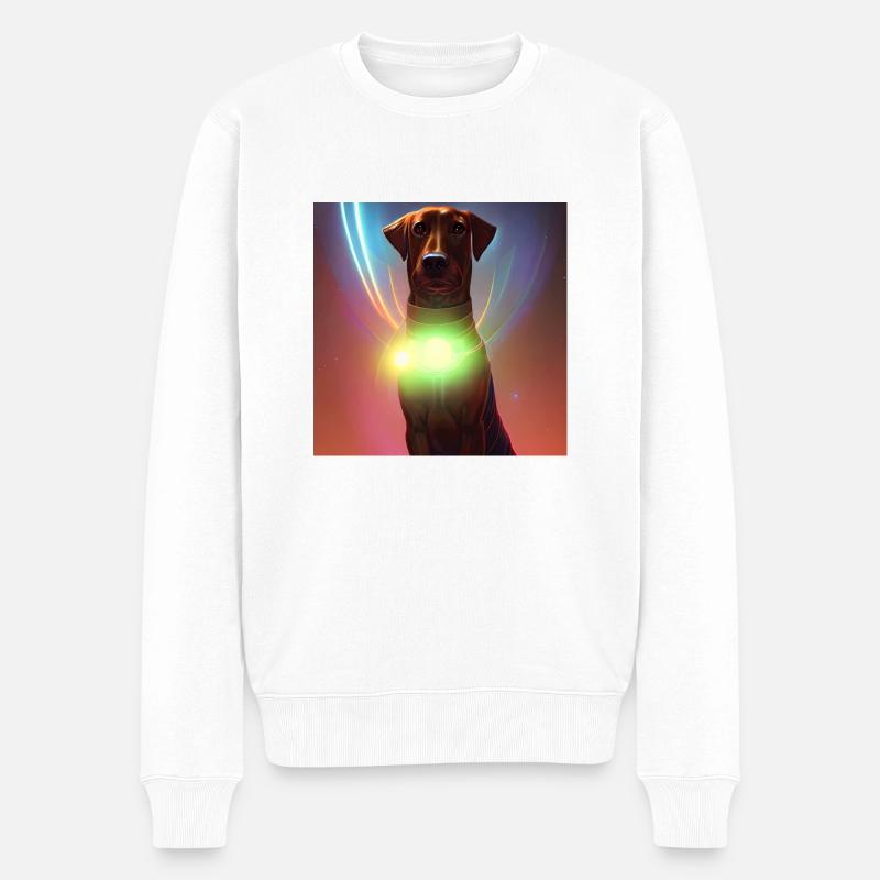 Le chien de l’univers - Pull Premium bio Homme - blanc