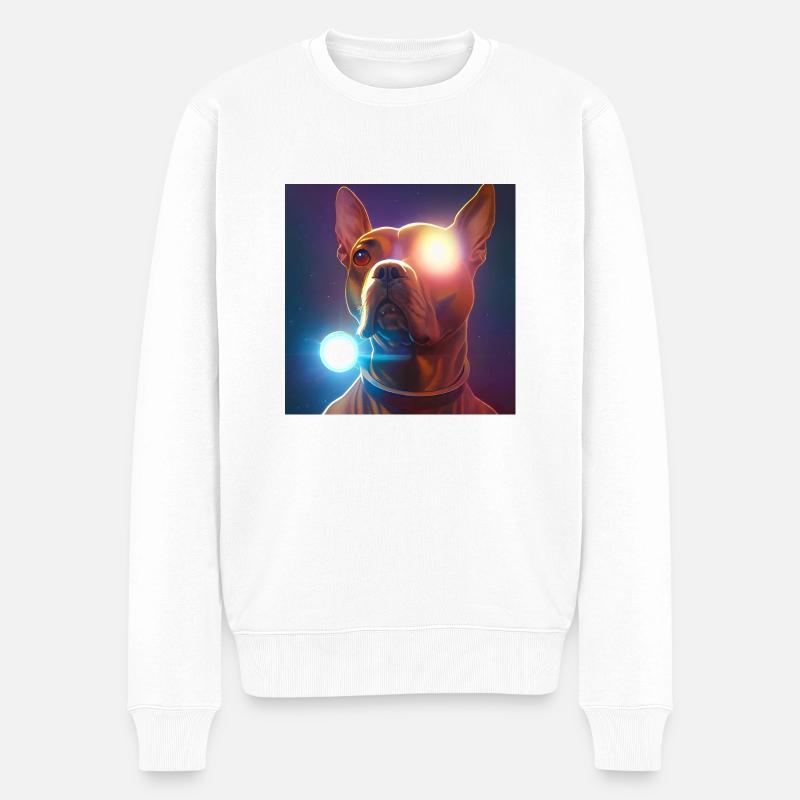 The Universe Dog - Männer Premium Bio Pullover - Weiß