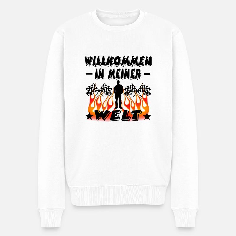 Auto - Männer Premium Bio Pullover - Weiß