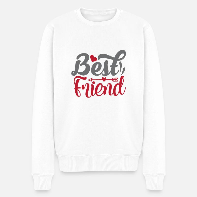 Best Friend - Männer Premium Bio Pullover - Weiß