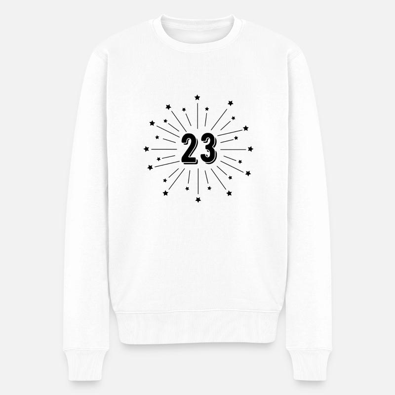 23e anniversaire étoilé - cadeau 23 ans - Pull Premium bio Homme - blanc
