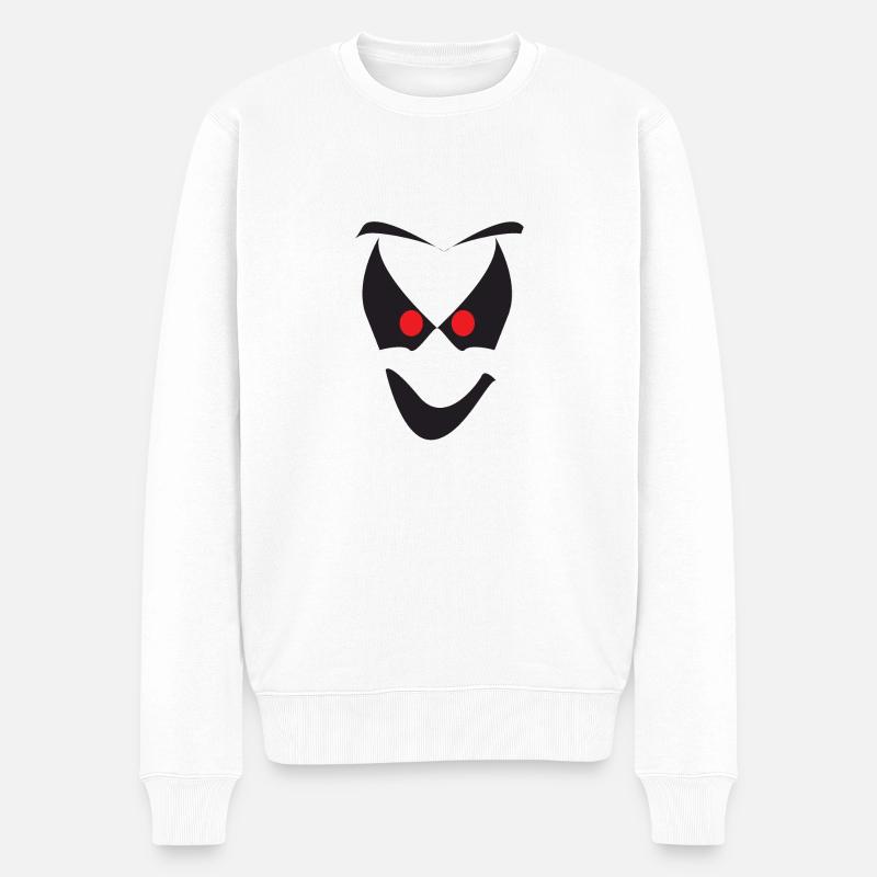 Visage fantôme blanc d’Halloween - Pull Premium bio Homme - blanc