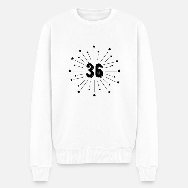36e anniversaire étoilé - cadeau 36 ans - Pull Premium bio Homme - blanc