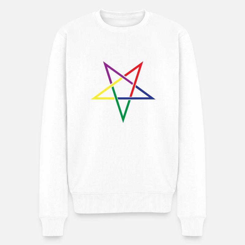 Pentakel Antikes Symbol - Männer Premium Bio Pullover - Weiß
