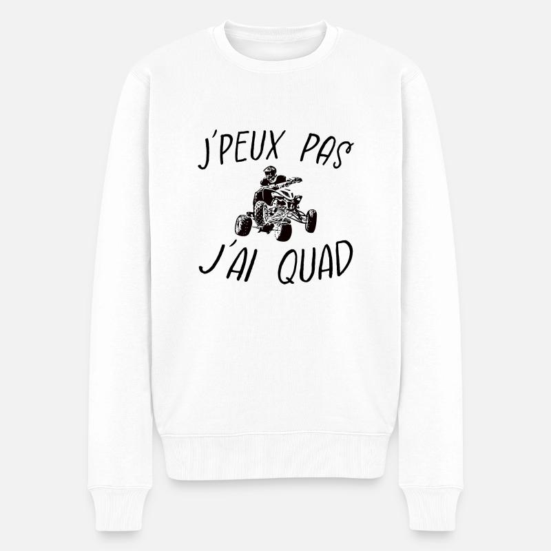 j'peux pas j'ai quad - Pull Premium bio Homme - blanc