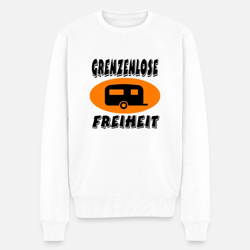 Camping - Männer Premium Bio Pullover - Weiß