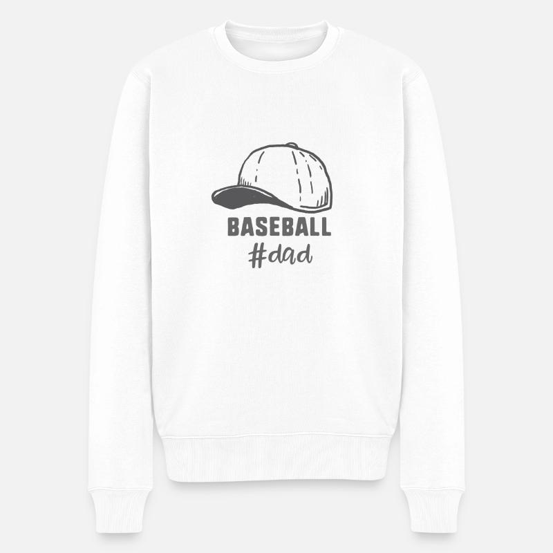 Baseball #dad - Pull Premium bio Homme - blanc